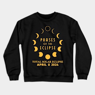 Phases Of The Eclipse - 2024 Solar Eclipse Crewneck Sweatshirt